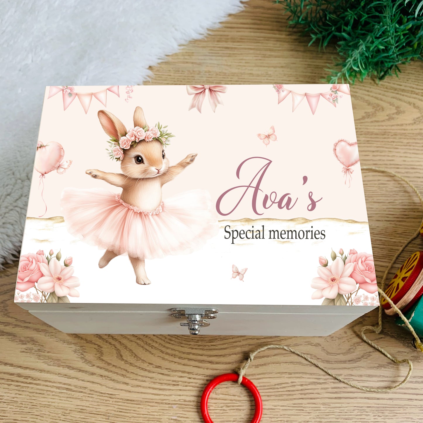 Ballerina Dancer Rabbit keepsake box