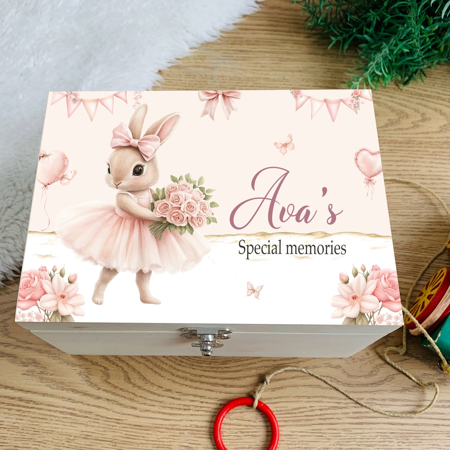 Ballerina Dancer Rabbit keepsake box