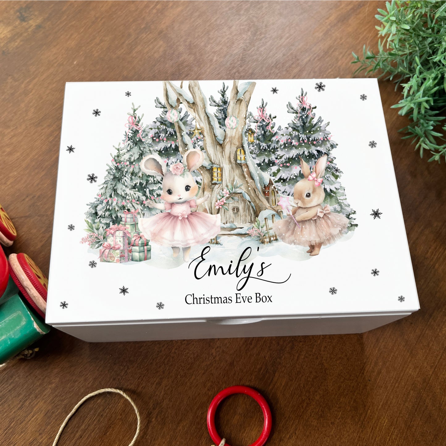 Ballerina Bunny Christmas Eve Box Lift Lid Box