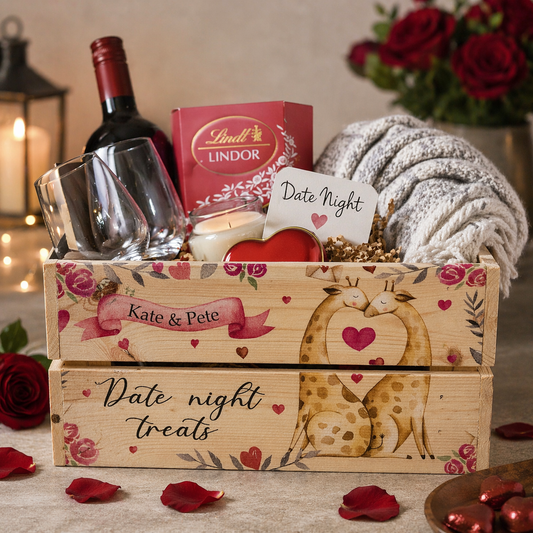 Date Night wooden book crate