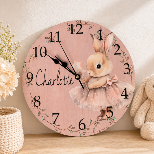Ballerina Bunny clock