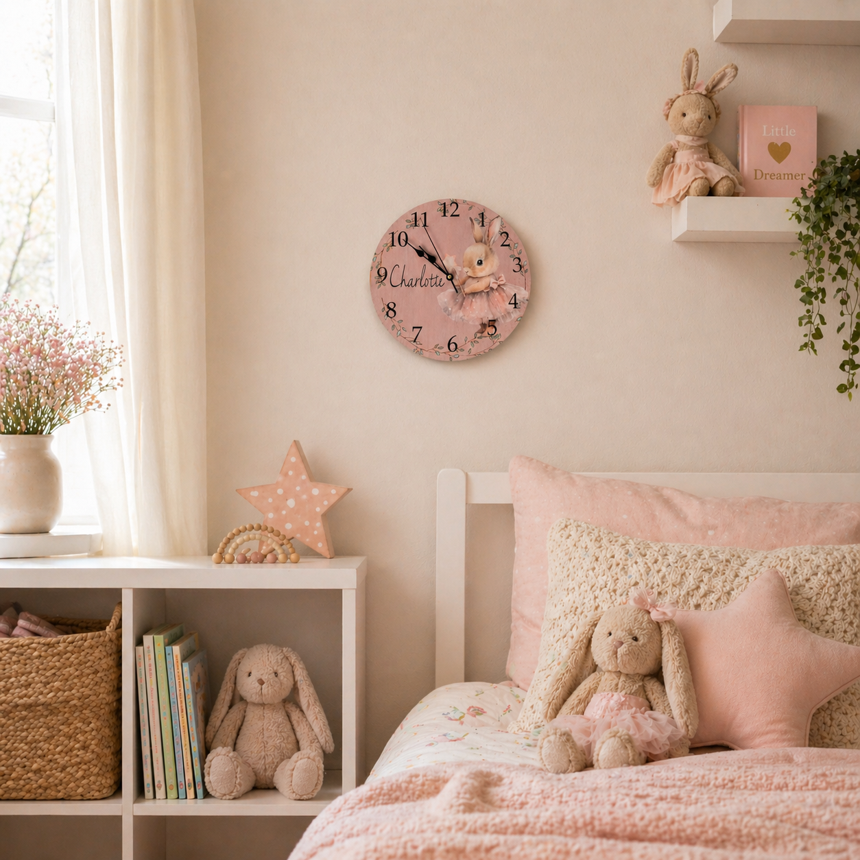 Ballerina Bunny clock