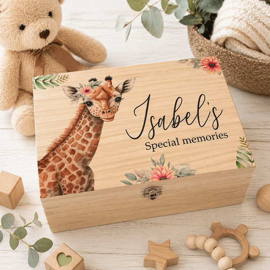 Giraffe keepsake box