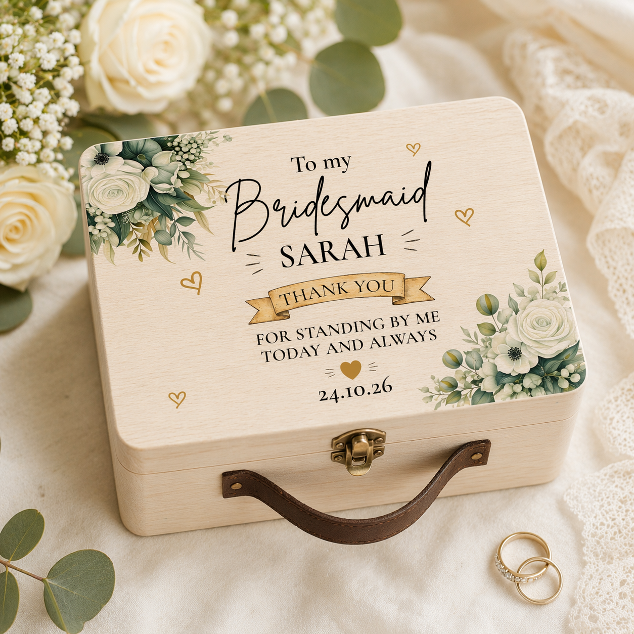 Personalised Bridesmaid Keepsake Suitcase Box