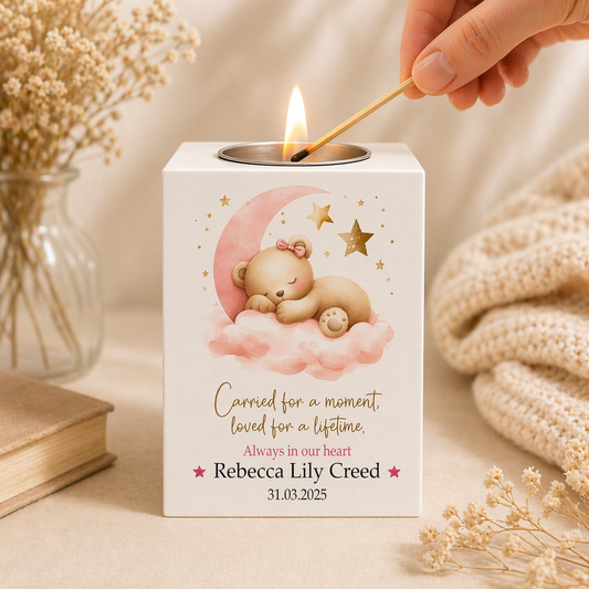 Teddy memory candle holder