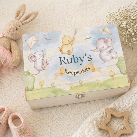 Let's Fly a Kite keepsake box