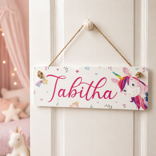 Unicorn door sign