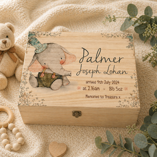 Vintage Elephant keepsake box