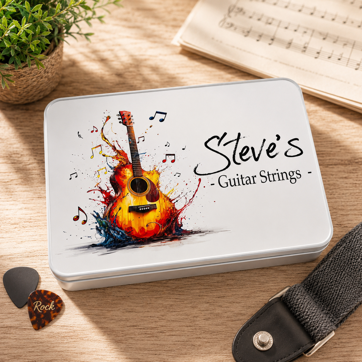 Guitar tin