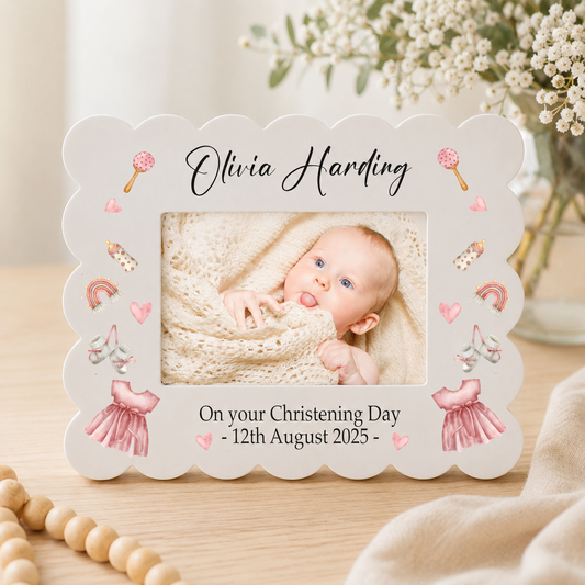 Boho Girl Cloud shaped photo frame
