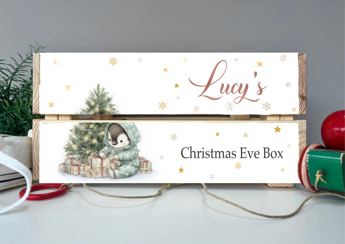 Penguin Christmas Crate