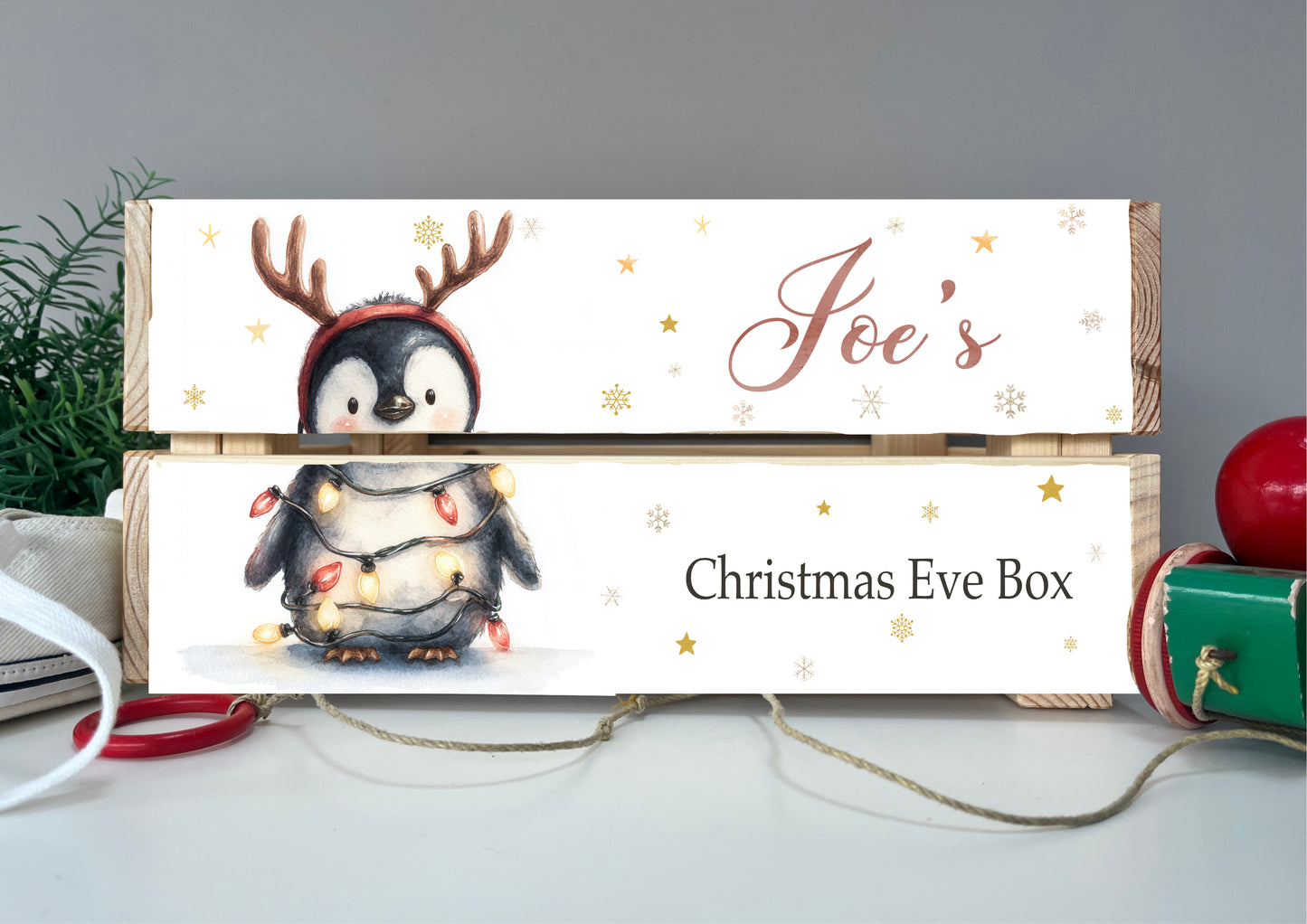 Penguin Christmas Crate