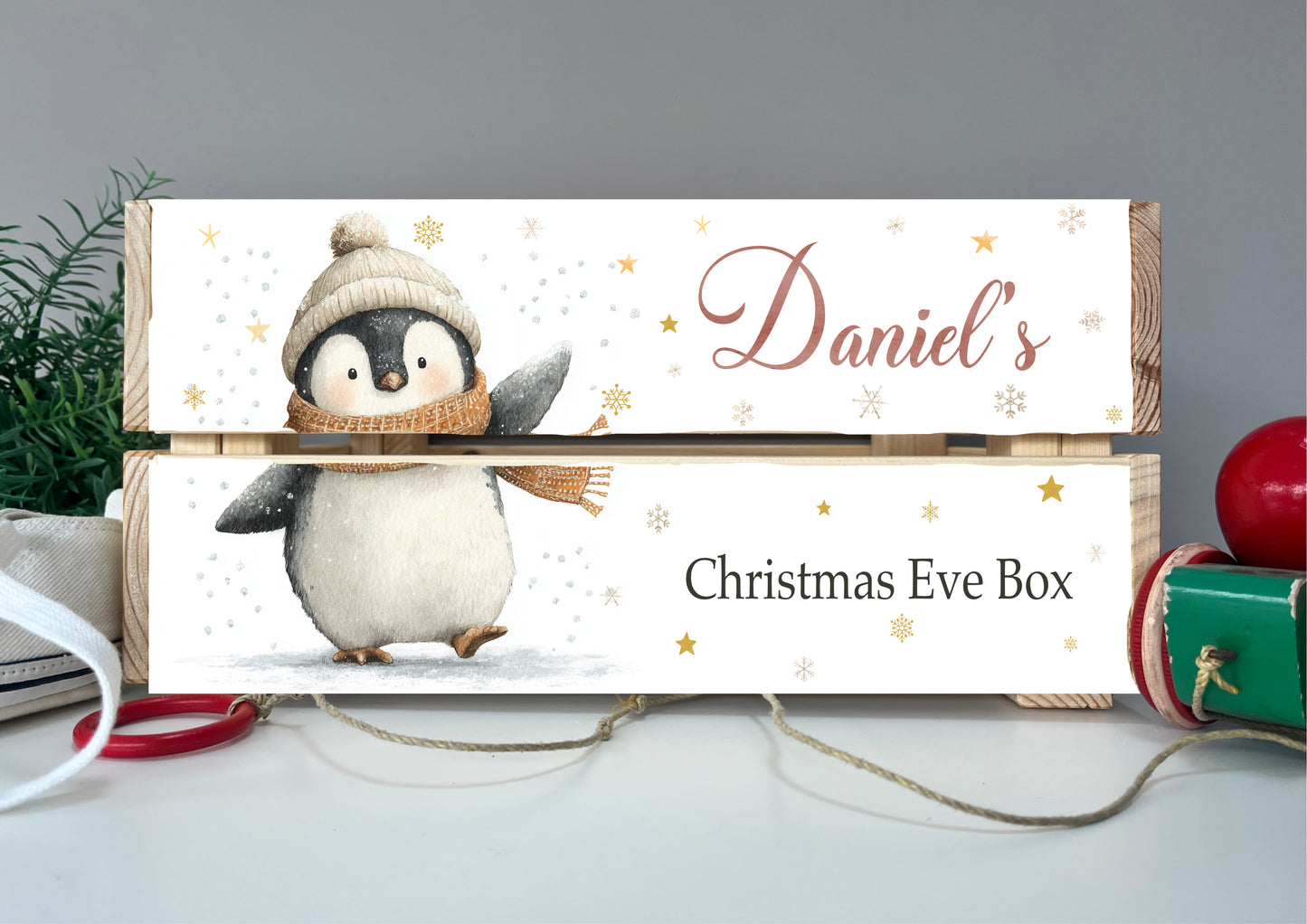 Penguin Christmas Crate