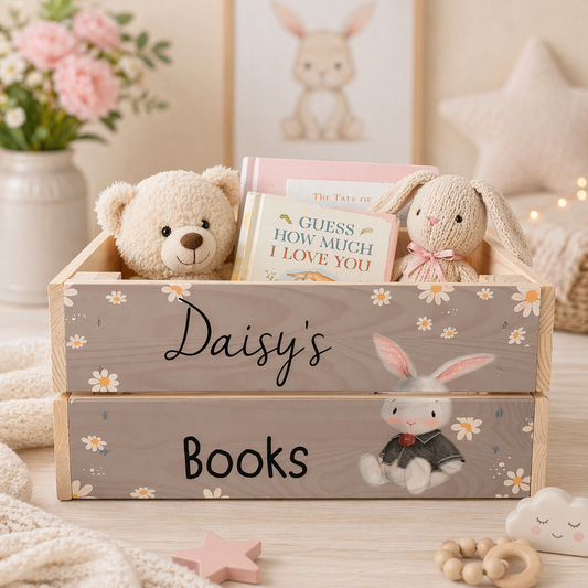 Cute Rabbit book crate