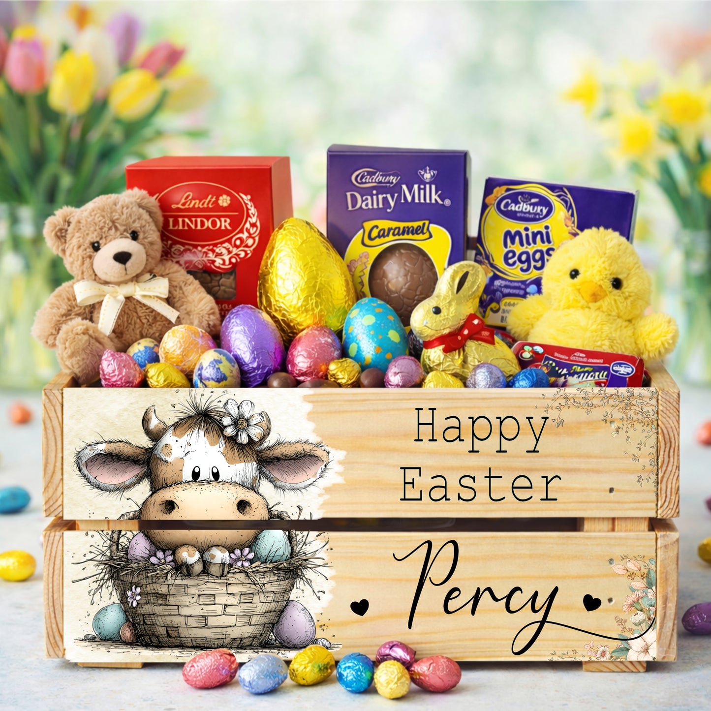 Easter Cow crate