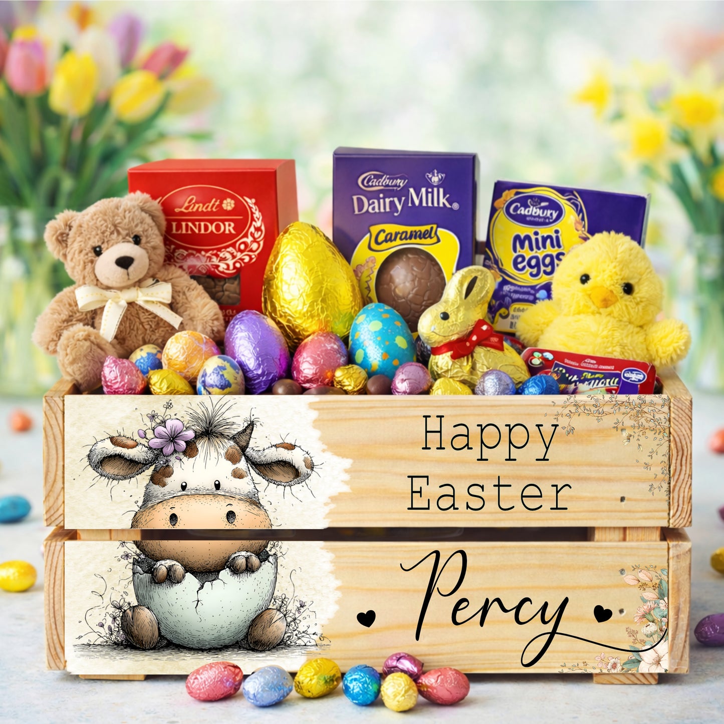 Easter Cow crate