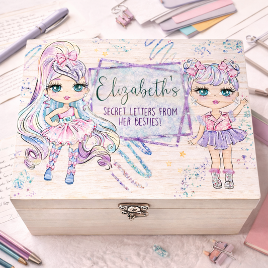 Glitter girl keepsake box