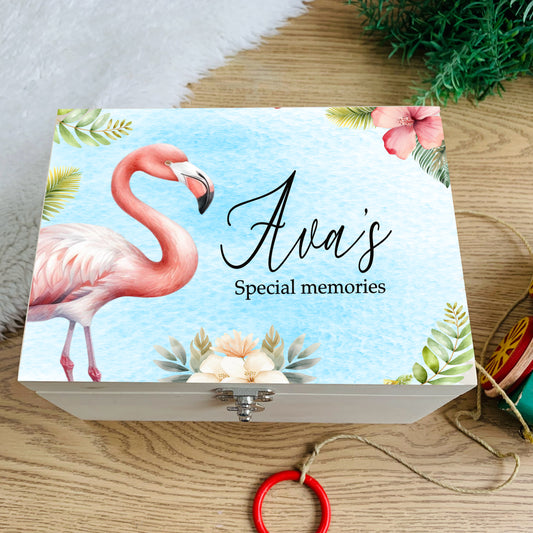 Flamingo keepsake box