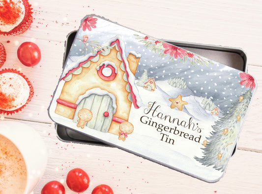 Gingerbread House Christmas tin