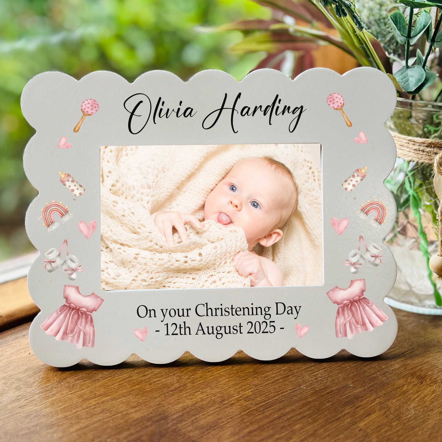 Boho Girl Cloud shaped photo frame