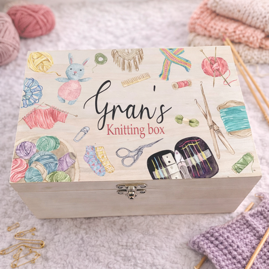 Knitting keepsake box