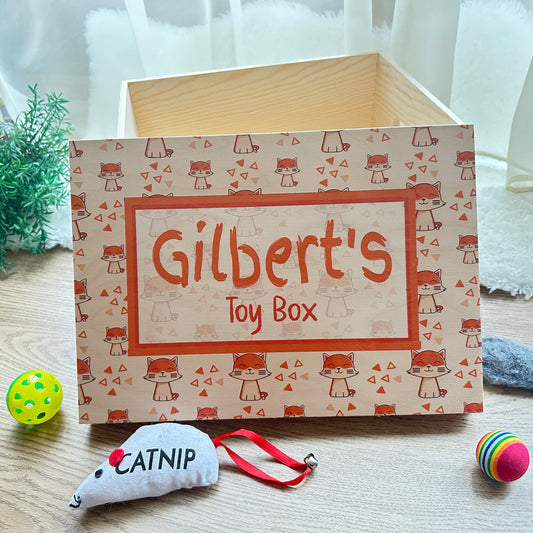 Cat Toy Box Lift Off Lid Box