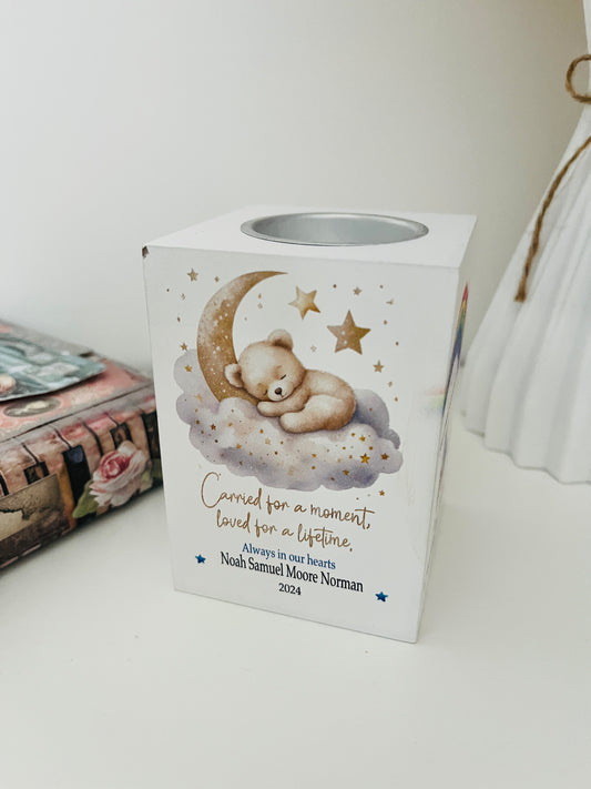 Teddy memory candle holder