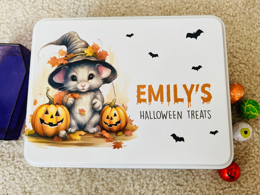 Mouse Halloween tin