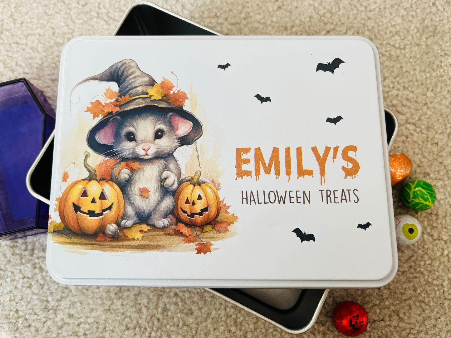 Mouse Halloween tin