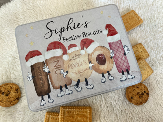 Festive biscuits tin