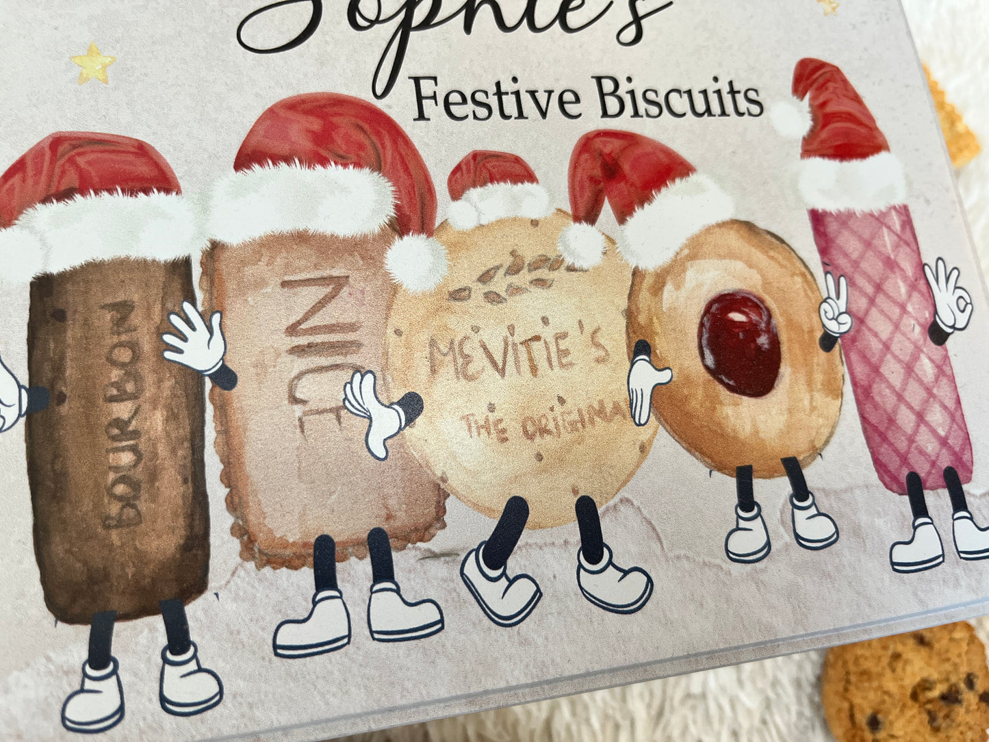 Festive biscuits tin