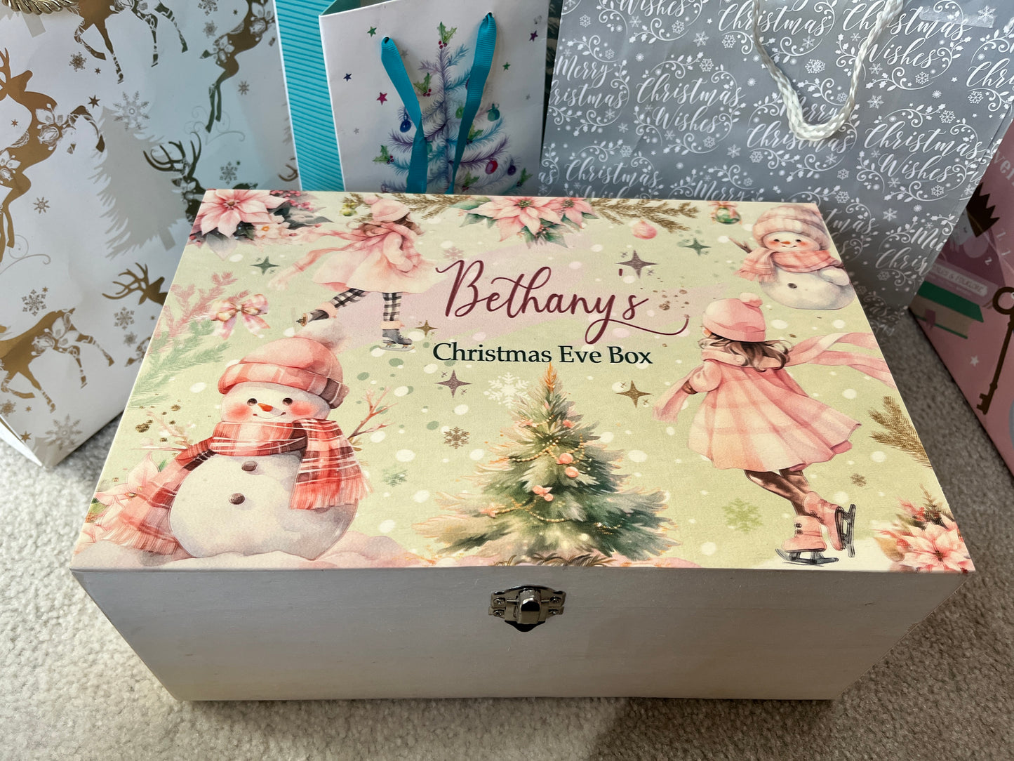 Skating girl Christmas Box