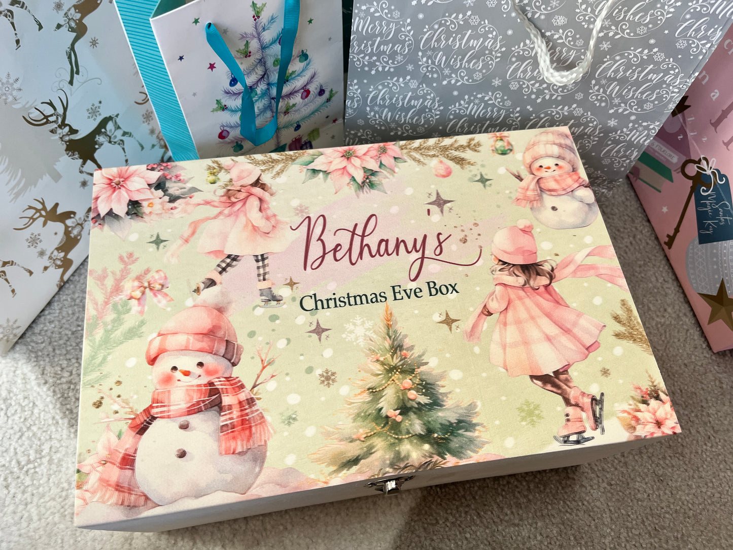 Skating girl Christmas Box