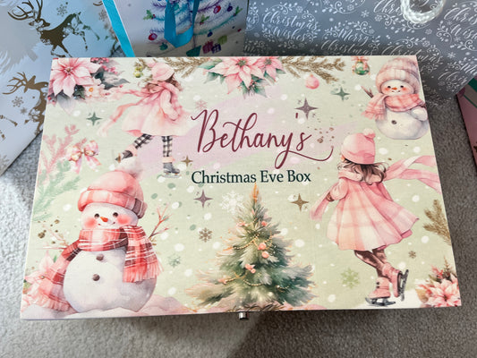 Skating girl Christmas Box