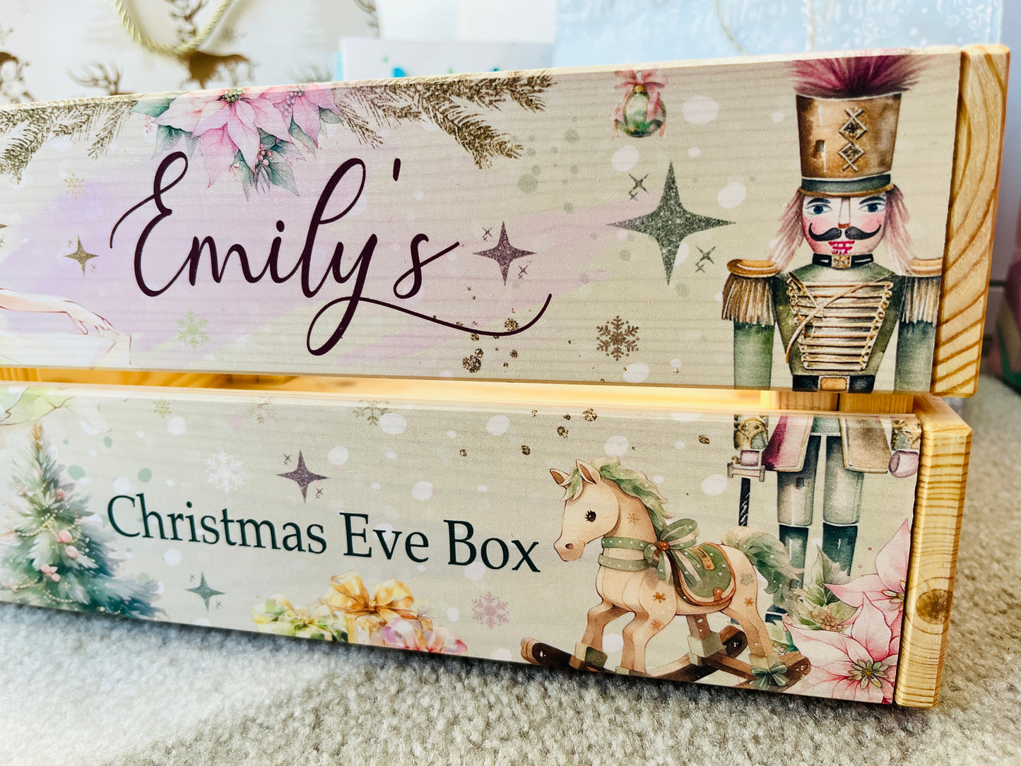 Nutcracker green Christmas Crate