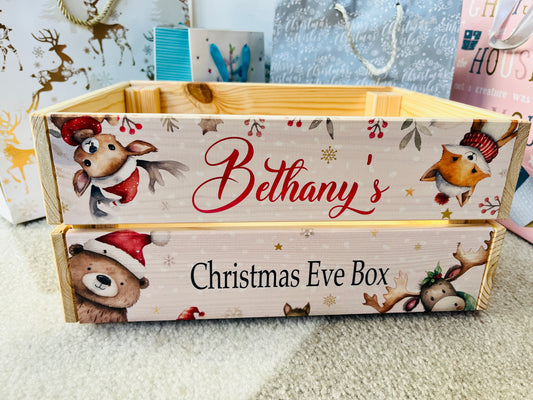 Woodland faces Christmas Crate