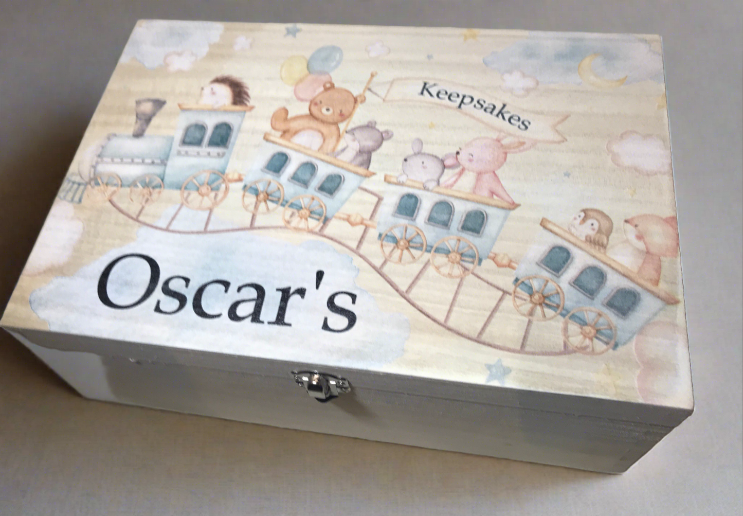 Safari train keepsake box