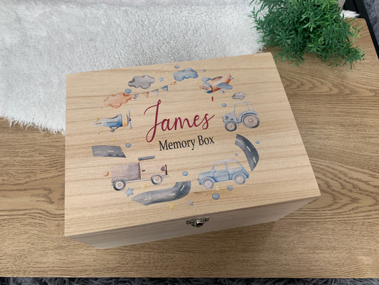 Vehicle wreath keepsake box