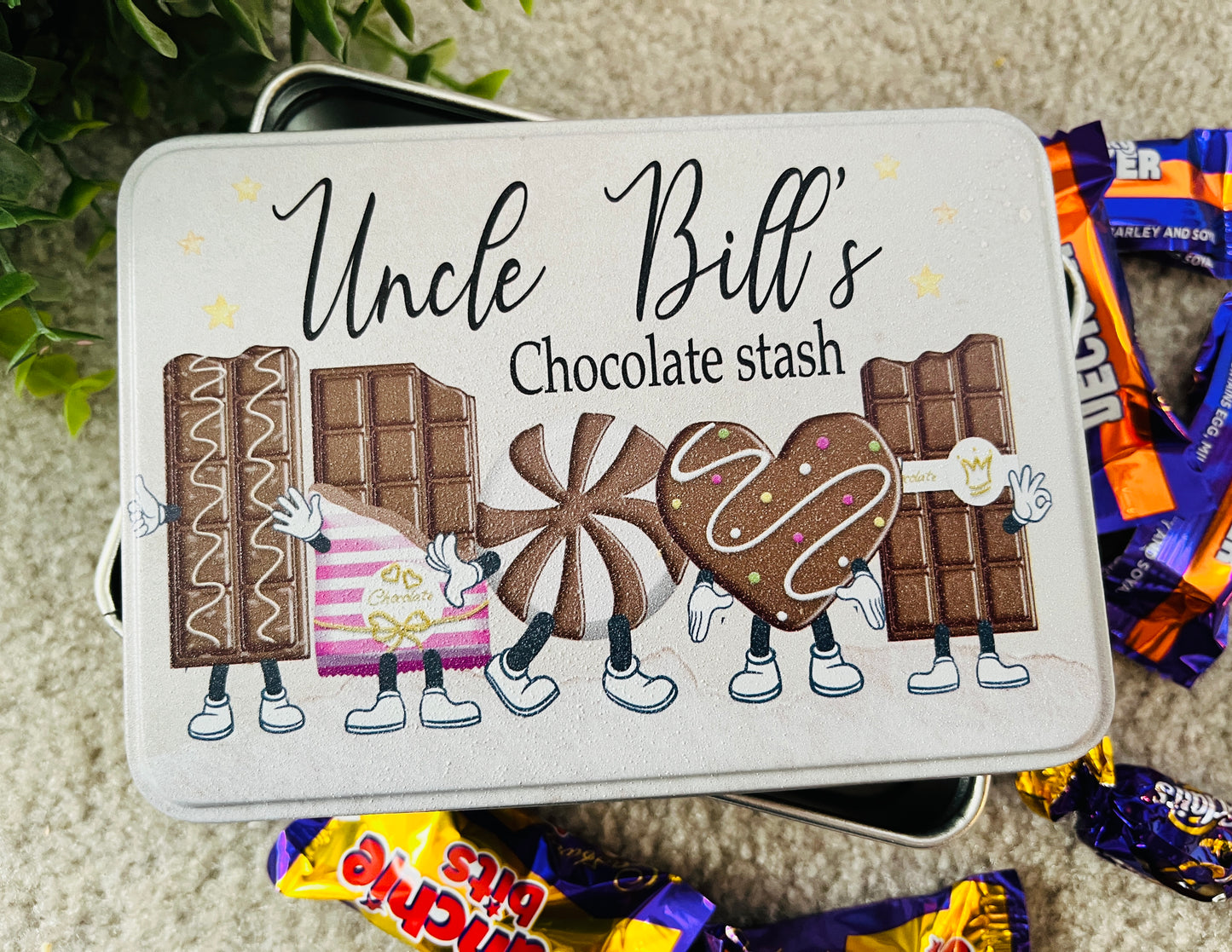 Chocolate character tin