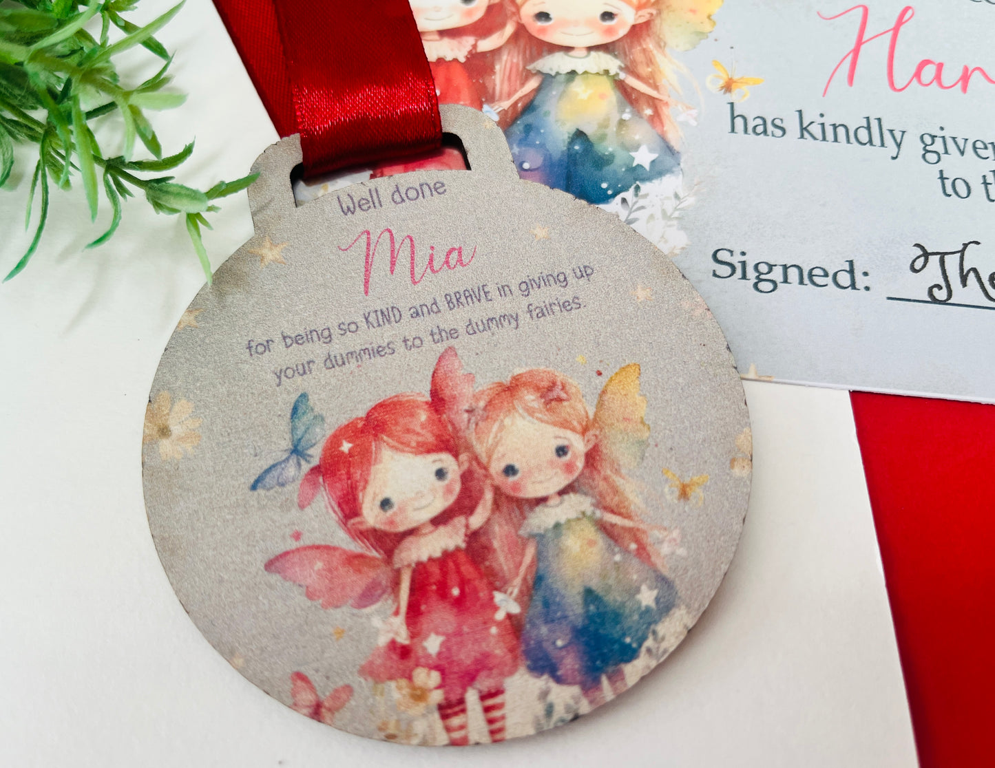 Duo Dummy Fairy medal with certificate