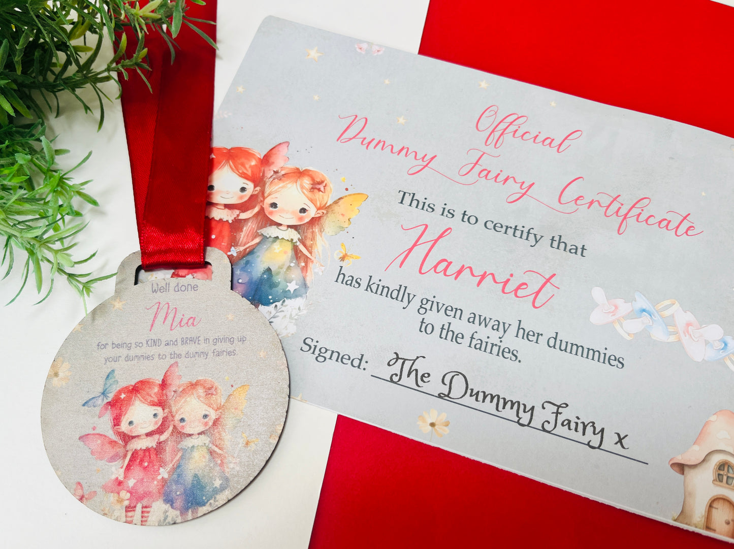 Duo Dummy Fairy medal with certificate