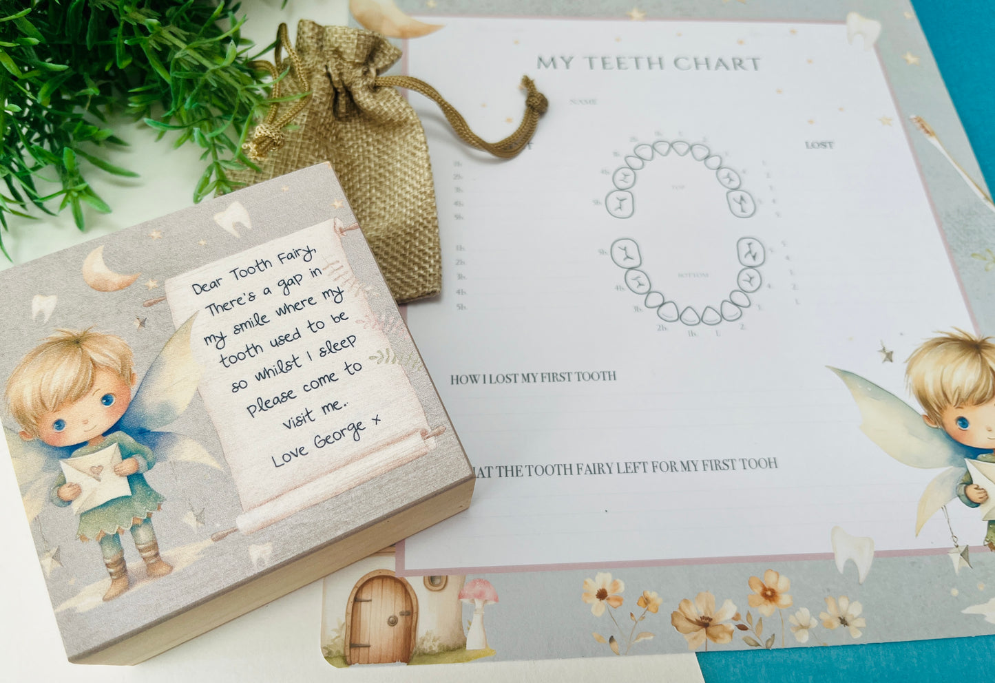 Pixie Tooth Fairy box and record chart