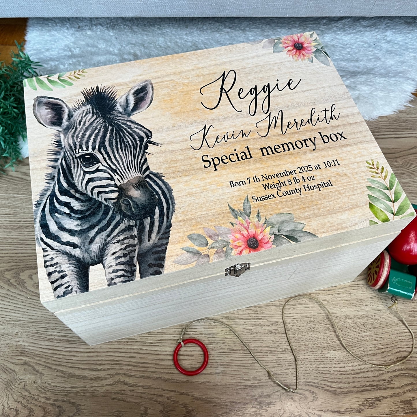 Zebra keepsake box