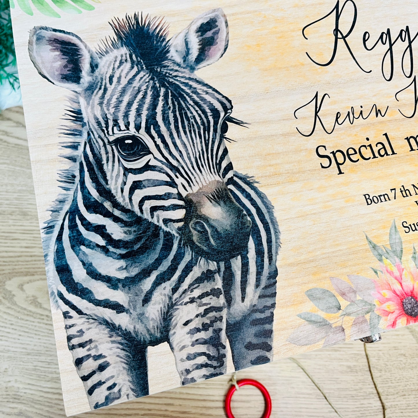 Zebra keepsake box