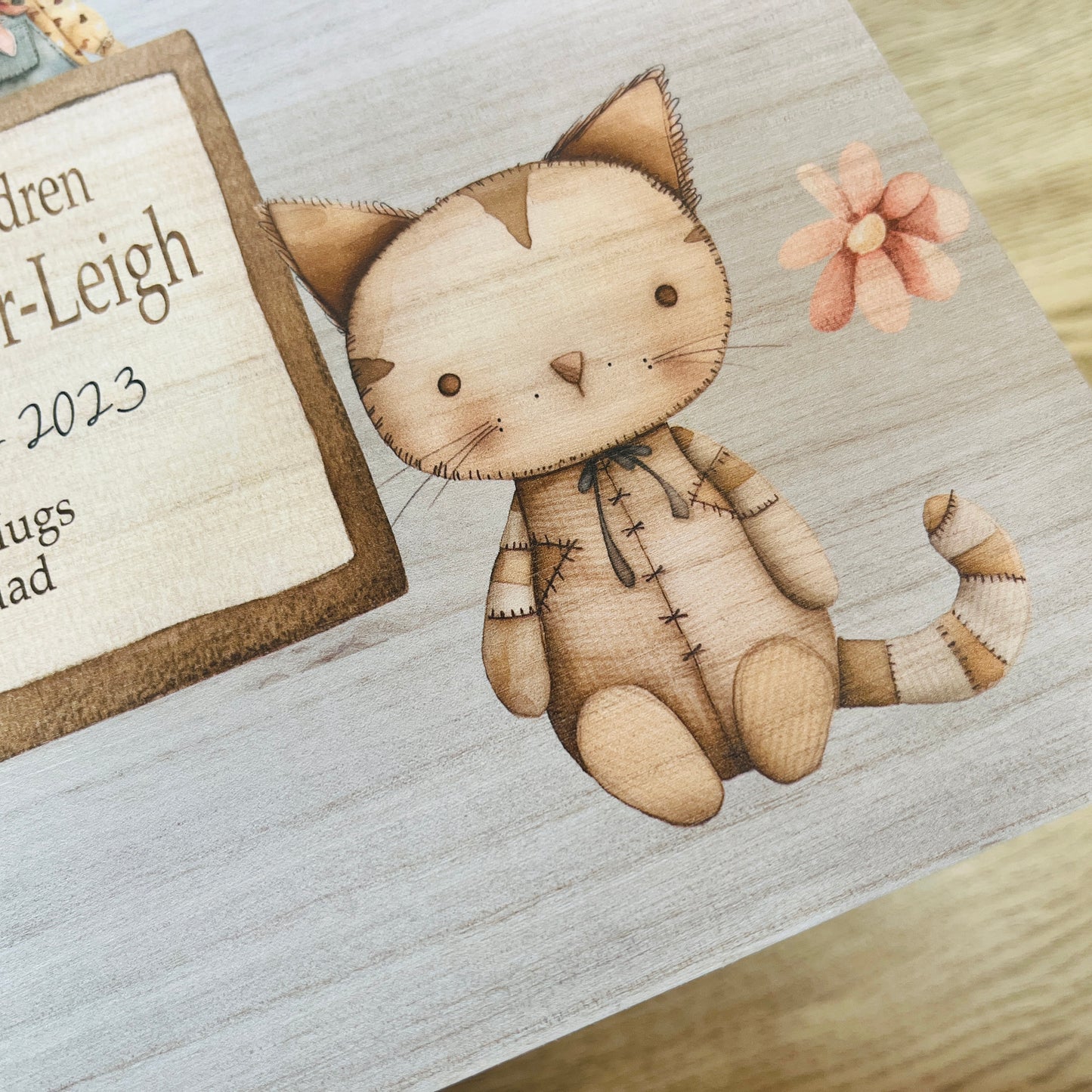 Vintage cat and dog keepsake box