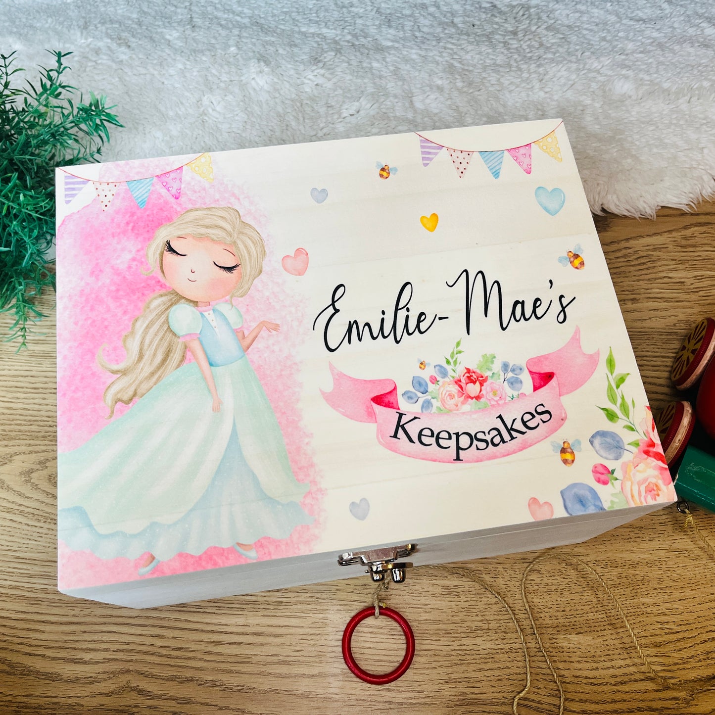 Princess pink keepsake box