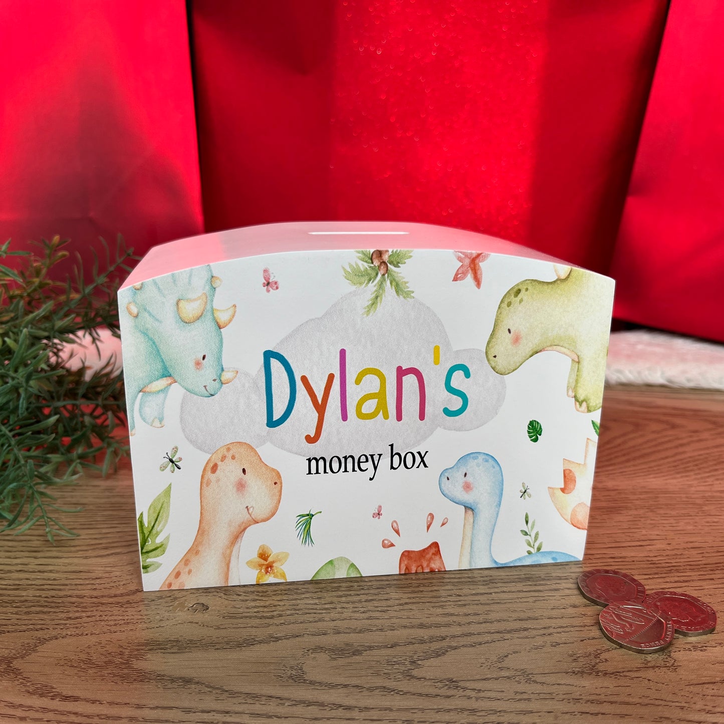 Dinosaur heads money box