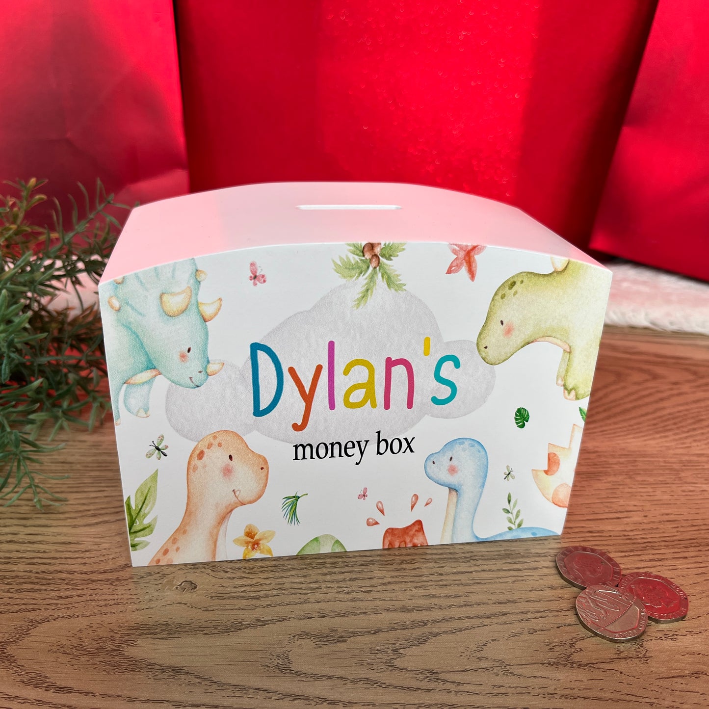 Dinosaur heads money box