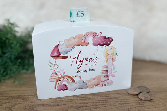 Mermaid wreath money box