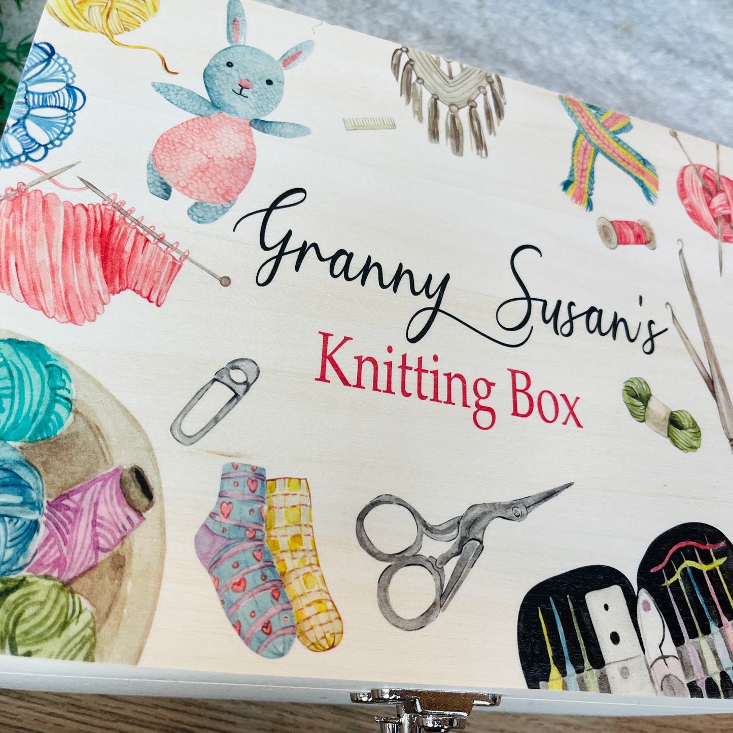 Knitting keepsake box